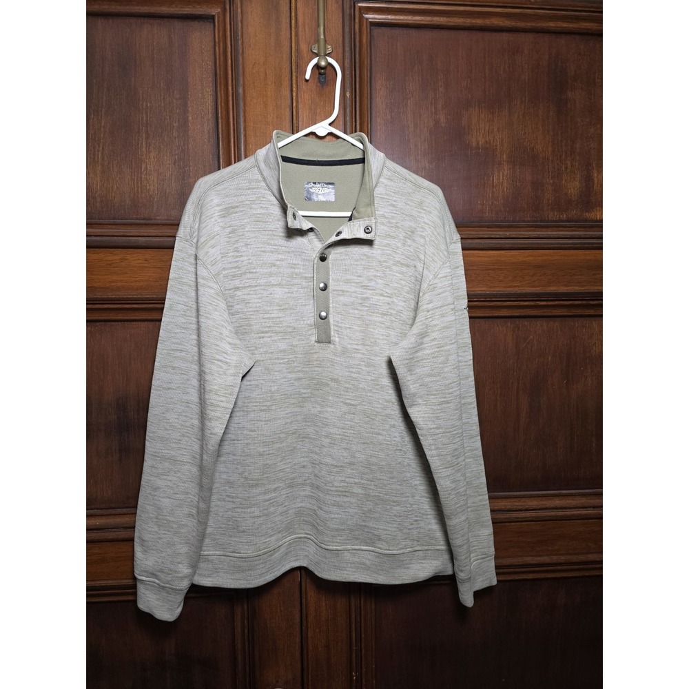 Straight Down XL Heathered Gray Long Sleeve Pullover